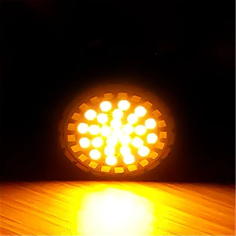 2'' Front LED Turn Signal & Running Light with 1157 Base   Rear LED Brake Light with 1156 Base   Bracket Combo