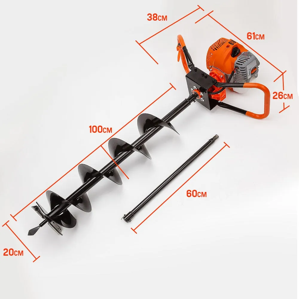 62cc Petrol Post Hole Digger, 1.4m Depth, Baumr-AG