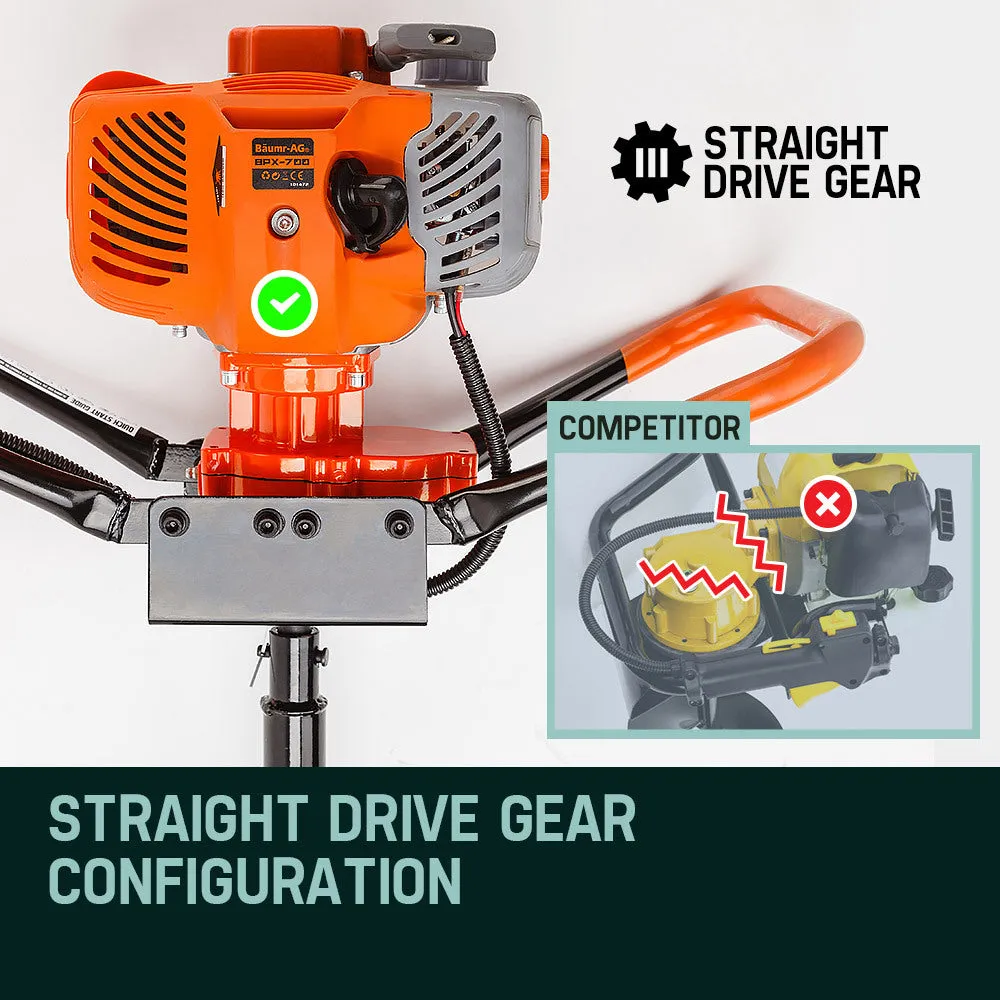 62cc Petrol Post Hole Digger, 1.4m Depth, Baumr-AG