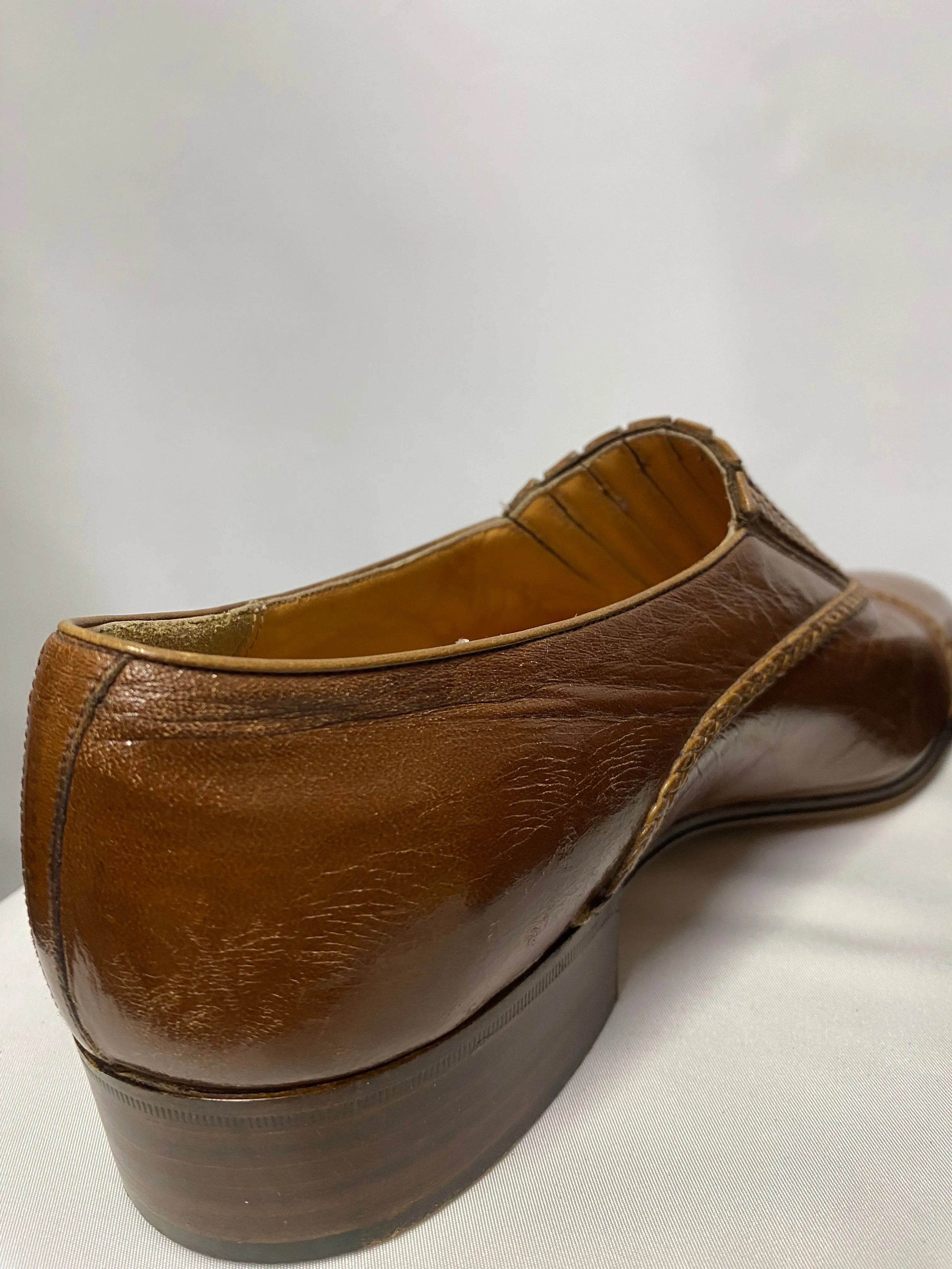 Artioli Brown Leather Slip On Loafer 7