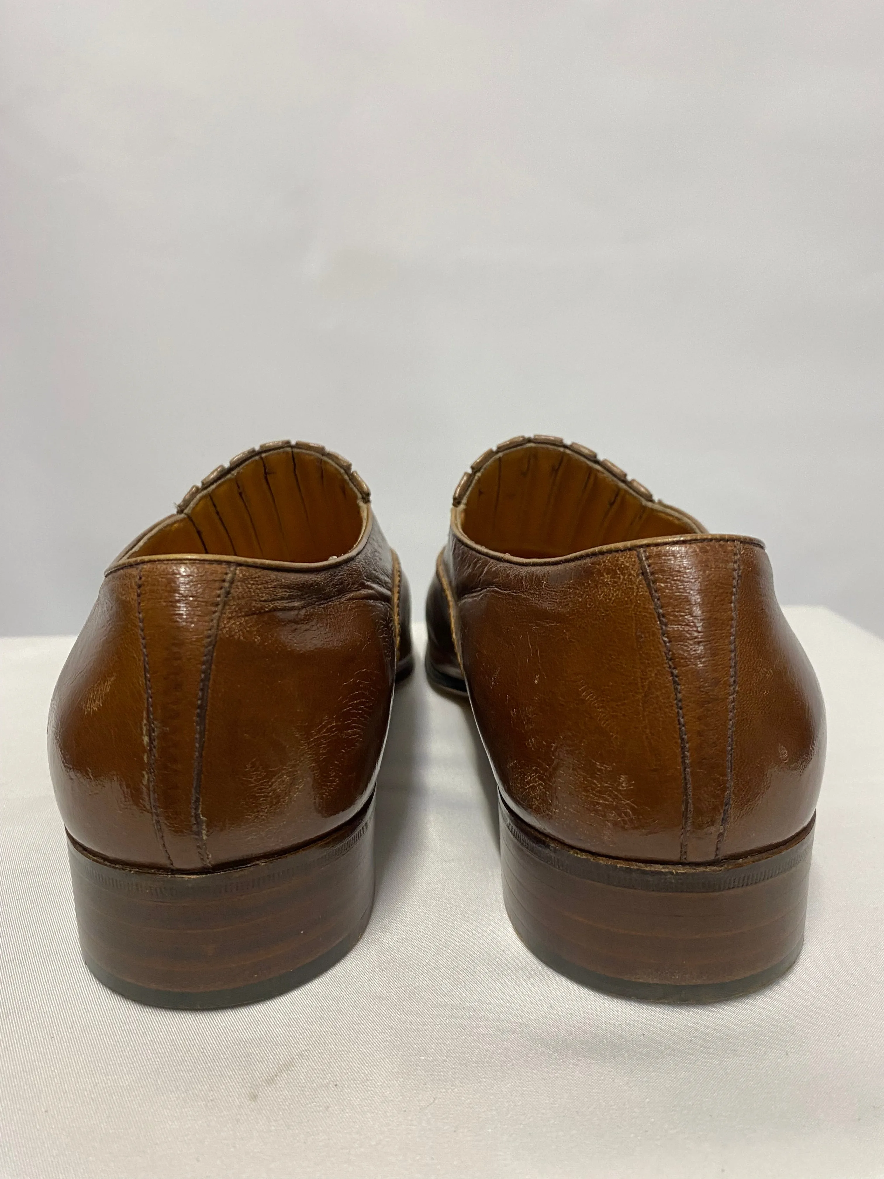 Artioli Brown Leather Slip On Loafer 7