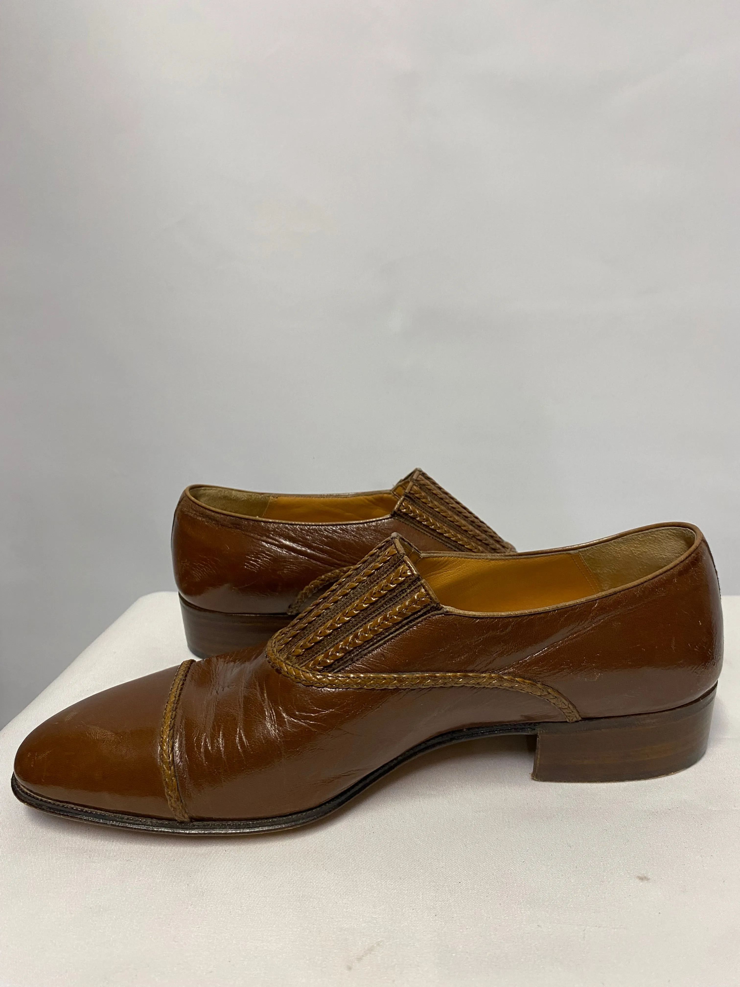 Artioli Brown Leather Slip On Loafer 7