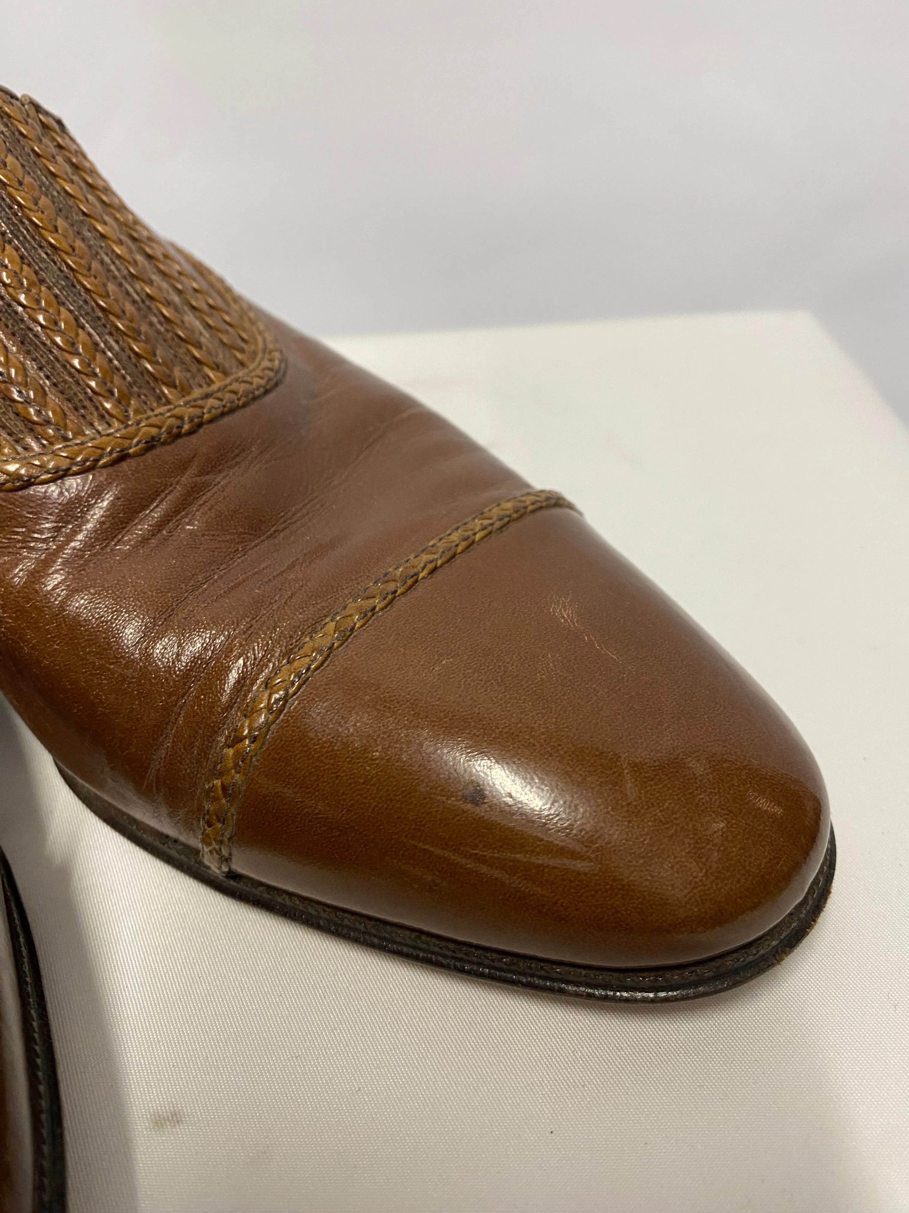 Artioli Brown Leather Slip On Loafer 7