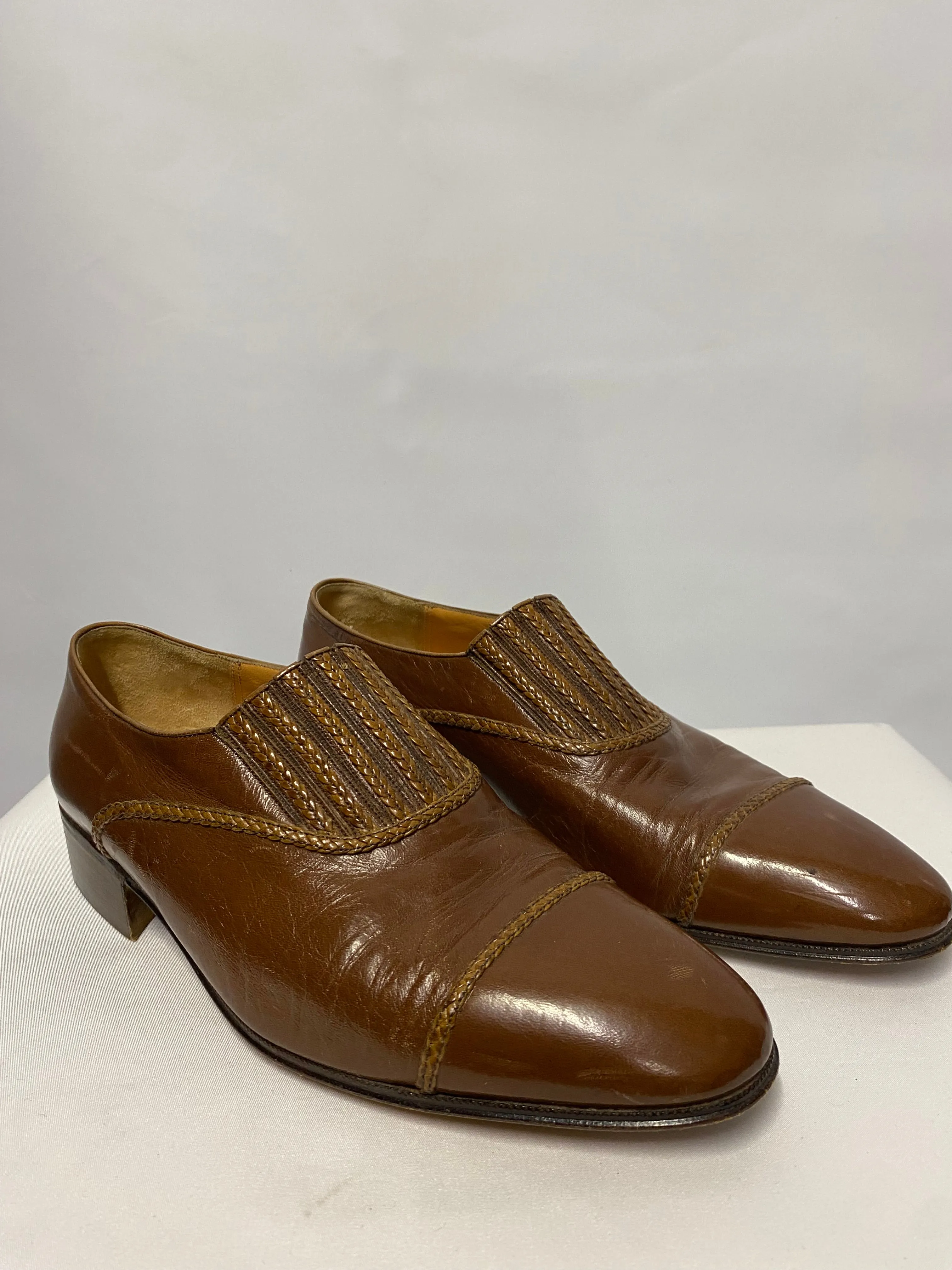 Artioli Brown Leather Slip On Loafer 7