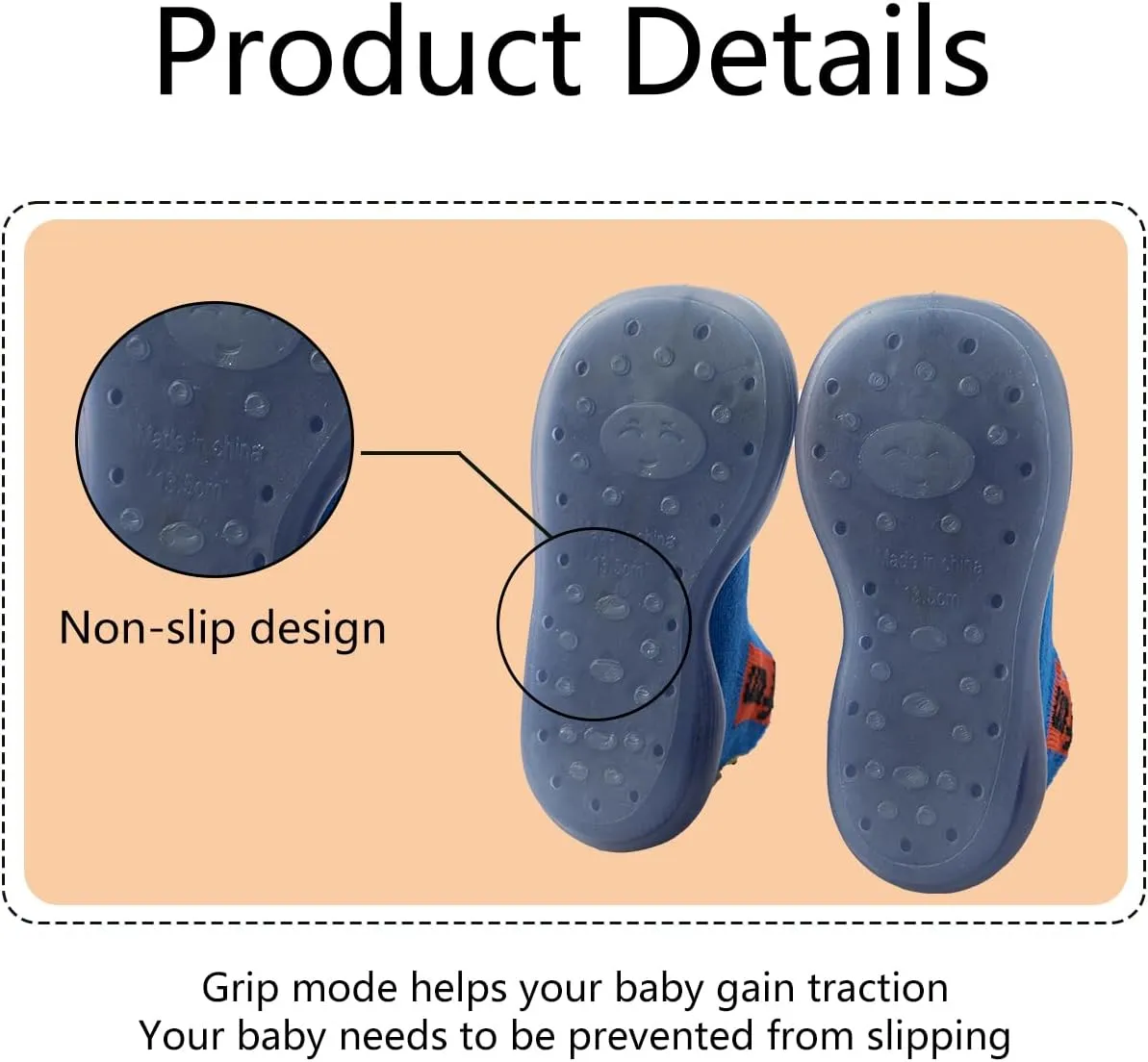 Baby Sock Shoes Boys Girls First Walking Shoes Non Slip Lightweight Toddler Infant Indoor Outdoor