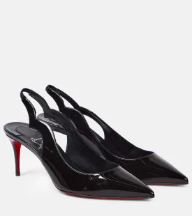 Christian Louboutin hot chick patent leather slingback heels, black
