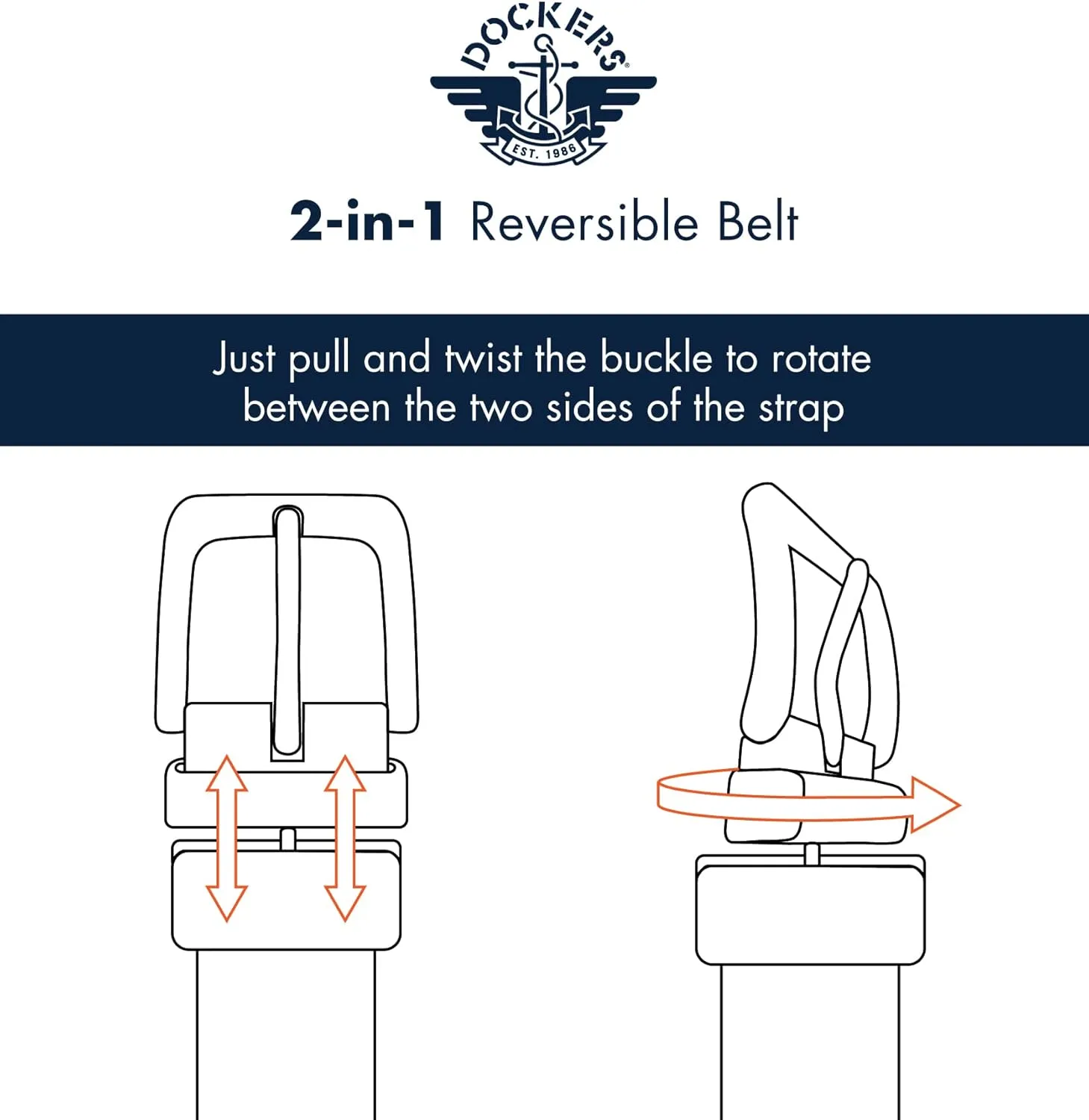 Dockers Boy??s Big Reversible Two-In-One Dress and Casual Belts