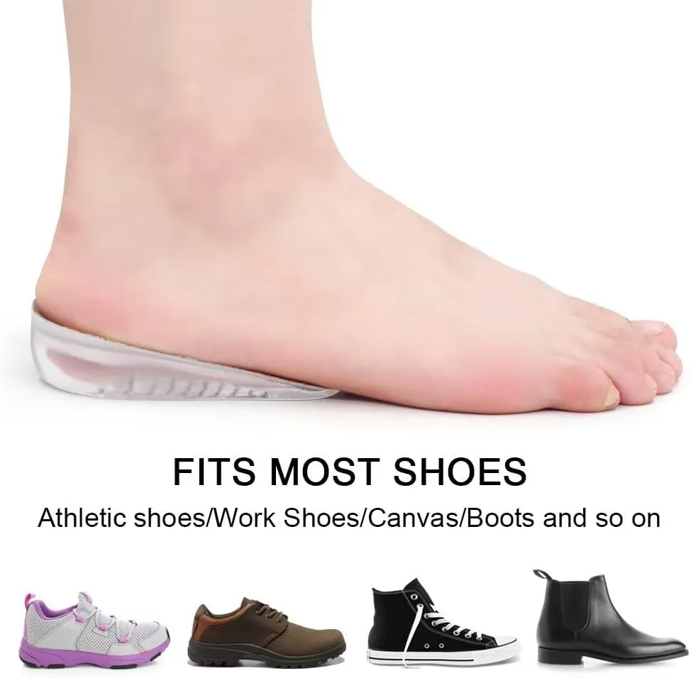 Dr.Foot Height Increase Insoles, Heel Cushion Inserts, Heel Lift Inserts for Leg Length Discrepancies