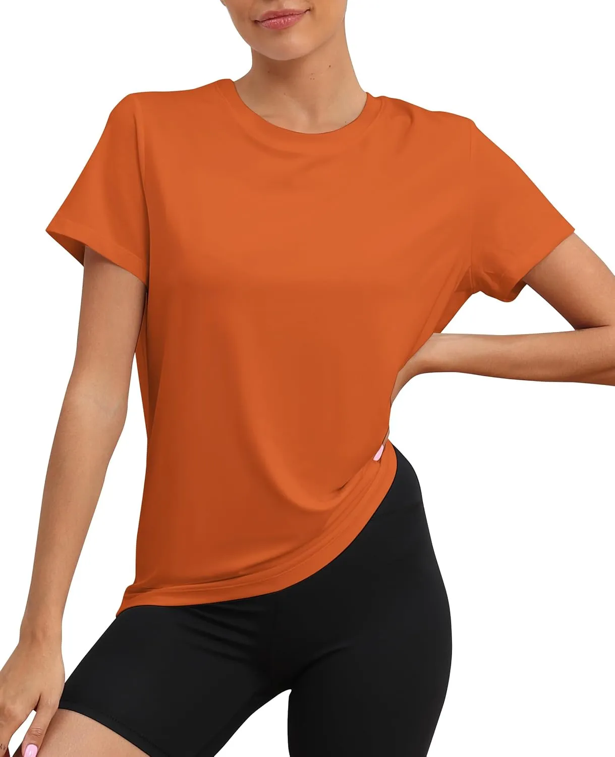 KevaMolly Workout Tops for Women UPF50  Breathable Loose Fit Yoga T Shirts Short Sleeve Running Gym Athletic Tee Top