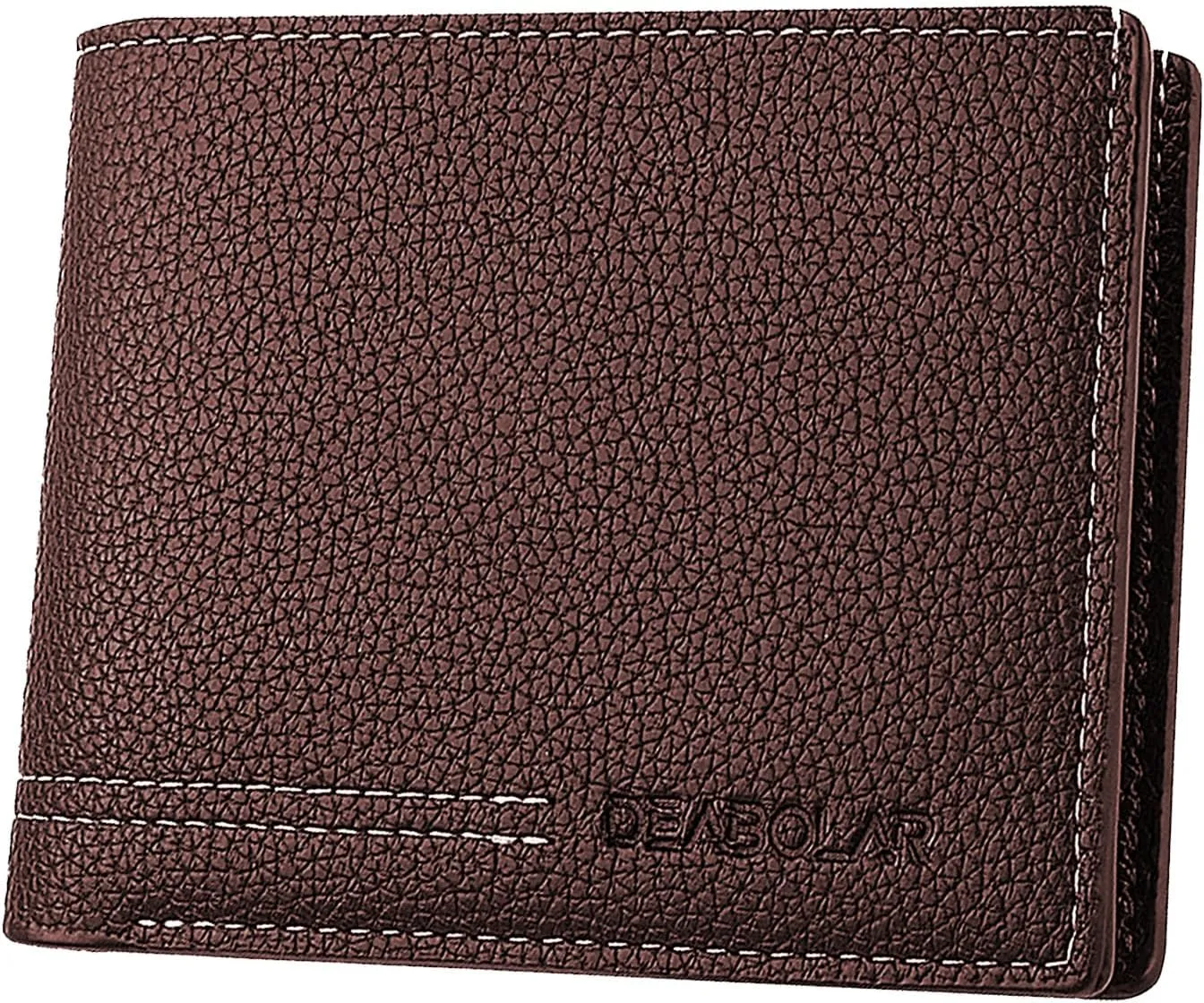 Men Wallet Black PU Material 4 Card Holder 2 Money Pockets 3 Clear Window Suitable for Gifts without RFID Slim Small for Traveling
