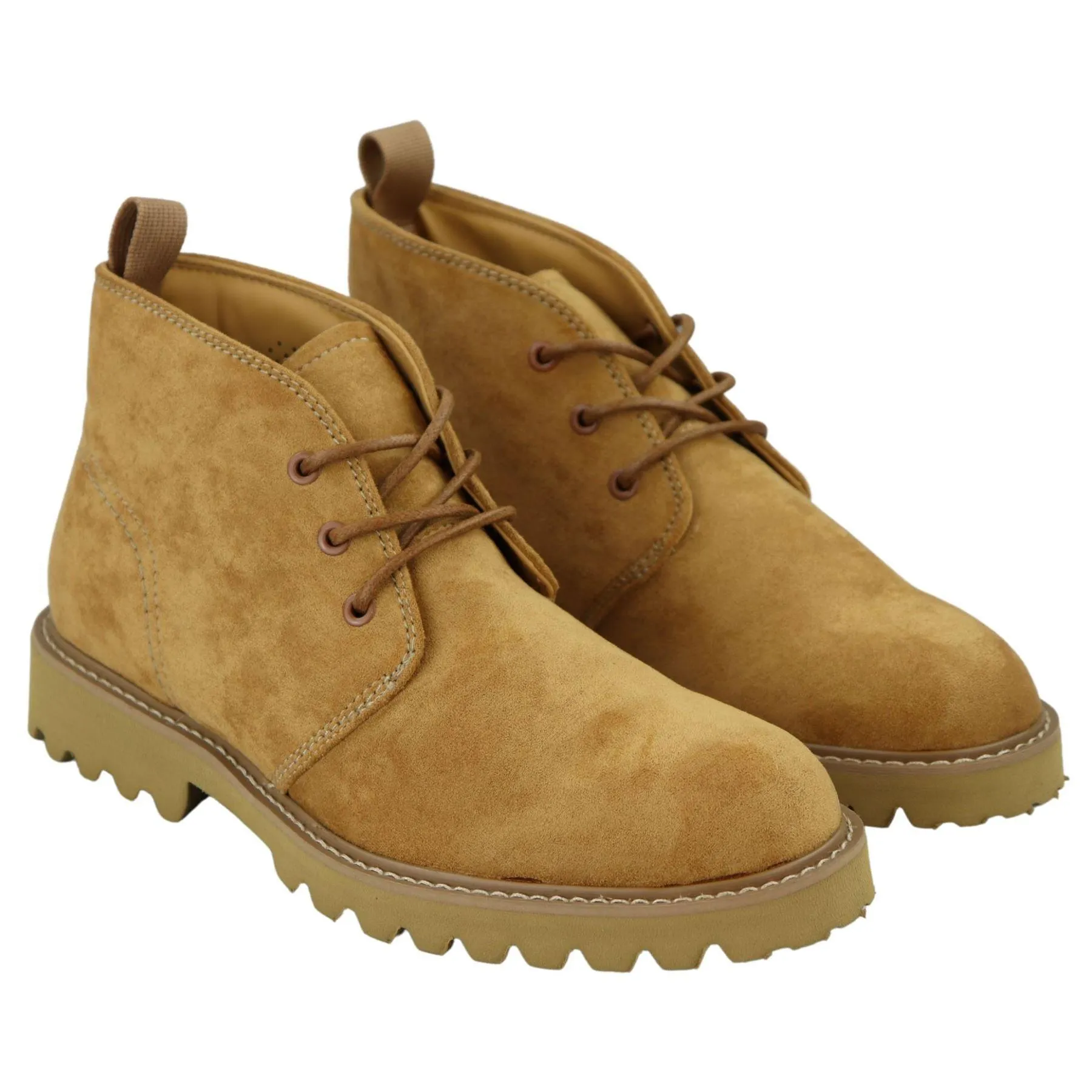 Mens Casual Hiking Boots Jeans Laced Ankle Suede Chukka