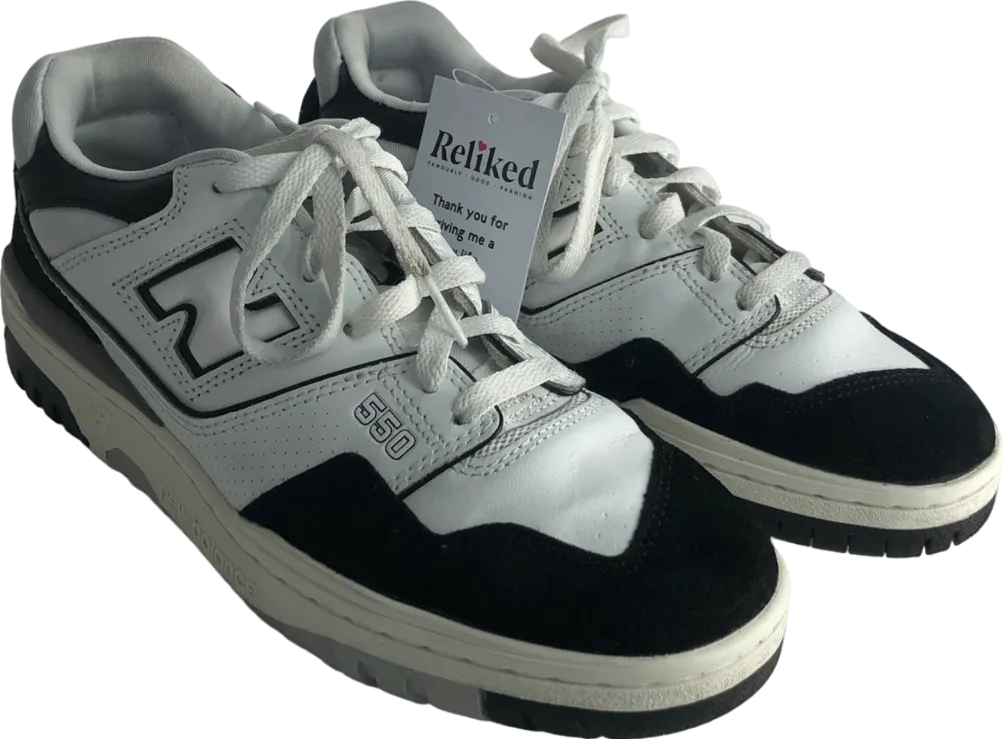 New Balance 550 White Black Grey UK 7.5 EU 41.5 👞
